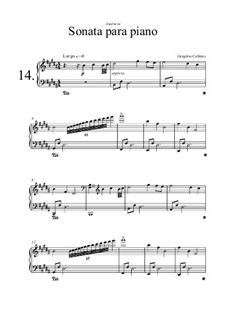 Piano sonata No.14, Op.22: Piano sonata No.14 by Gregório Calleres