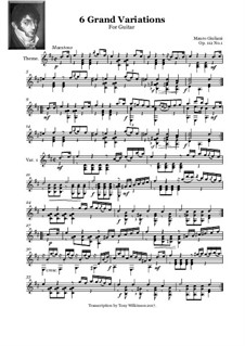 Sechs grosse Variationen, Op.112: Für Gitarre by Mauro Giuliani