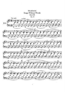 Lieder ohne Worte, Op.38: Vollsammlung by Felix Mendelssohn-Bartholdy