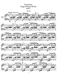 Lieder ohne Worte, Op.62: Vollsammlung by Felix Mendelssohn-Bartholdy