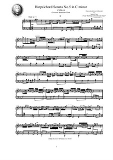 Harpsichord (or Piano) Sonatas, Op.4: Sonata No.5 in C minor, CSPla14 by Giovanni Benedetto Platti