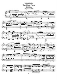 Zwei Klavierstücke: Vollsammlung by Felix Mendelssohn-Bartholdy