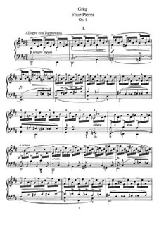 Vier Stücke, Op.1: Vollsammlung by Edvard Grieg