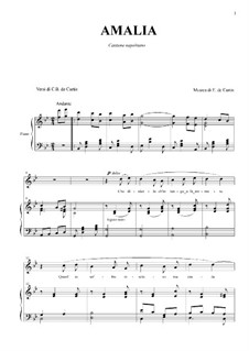 Amalia: Für Stimme und Klavier by Ernesto de Curtis