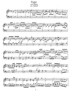 Fuge für Klavier in g-Moll, K.154: Für einen Interpreten by Wolfgang Amadeus Mozart