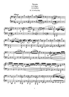 Sonate für Klavier, vierhändig in G-Dur, K.357: Erste und zweite Stimme by Wolfgang Amadeus Mozart