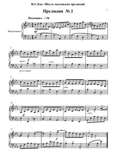 Prelude No.2 in C Minor, BWV 934: Für Klavier by Johann Sebastian Bach