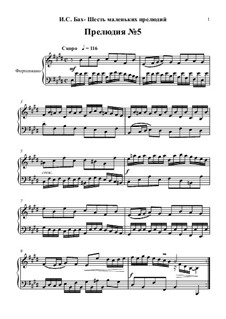Prelude No.5 in E Major, BWV 937: Für Klavier by Johann Sebastian Bach