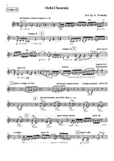 Dark Eyes (Ochi Cheornie): For string orchestra – violins II part by Florian Hermann