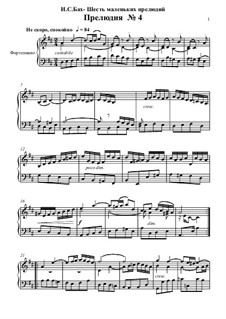 Prelude No.4 in D Major, BWV 936: Für Klavier by Johann Sebastian Bach