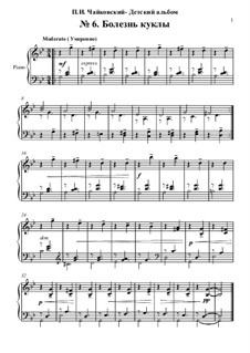 No.6 The Sick Doll: Für Klavier by Pjotr Tschaikowski