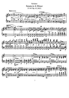 Sonate für Klavier Nr.16 in a-Moll, D.845 Op.42: Für einen Interpreten by Franz Schubert