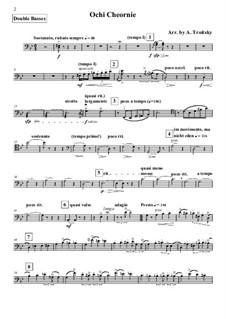 Dark Eyes (Ochi Cheornie): For string orchestra – double basses part by Florian Hermann