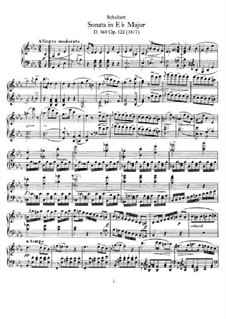 Sonate für Klavier Nr.8 in Es-Dur, D.568 Op.122: Für einen Interpreten by Franz Schubert