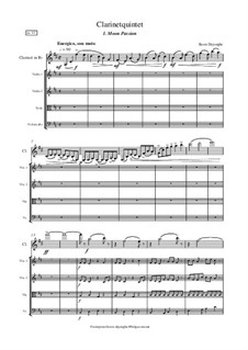Clarinetquintet 'Imagination': Vollpartitur by Koen Dejonghe