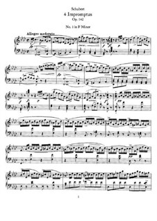 Vier Impromptus für Klavier, D.935 Op.142: Vollsammlung by Franz Schubert