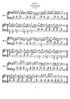 Acht Ecossaisen für Klavier, D.529: Ecossaises No.1-3 by Franz Schubert
