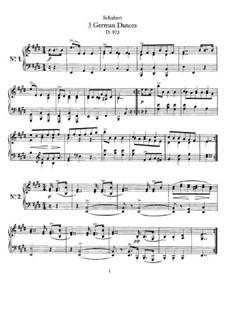 Drei deutsche Tänze, D.973: Für einen Interpreten by Franz Schubert
