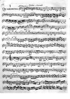 Sechs Streichquartette: Violinstimme II by Giuseppe Maria Cambini