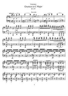 Ouvertüre für Orchestra im italienischer Stil in C-Dur, D.591 Op.170: Bearbeitung für Klavier, vierhändig - Stimmen by Franz Schubert