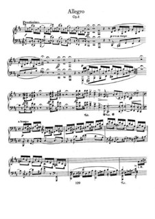 Allegro in h-Moll, Op.8: Für Klavier by Robert Schumann
