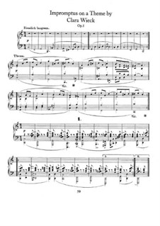 Impromptus über eine Thema von Clara Wieck, Op.5: Für Klavier by Robert Schumann