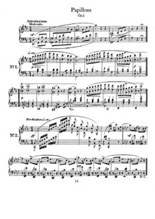 Schmetterlinge, Op.2: Für Klavier by Robert Schumann