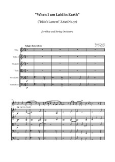 Dido's Lament: For oboe and string orchestra by Henry Purcell