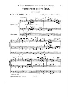 Orgelwerke. Erste Sammlung: Heft I, Offertorium Nr.1, Op.4 by Jules Grison