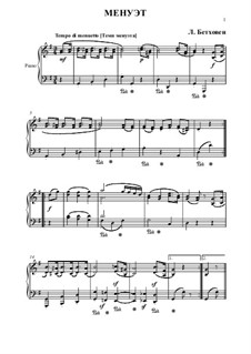 Menuett in G-Dur: Für Klavier by Ludwig van Beethoven