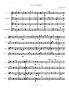 Easter Carol: For clarinet quartet by Charles Wood