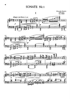 Sonate für Klavier Nr.1, Op.6: Für einen Interpreten by Alexander Skrjabin
