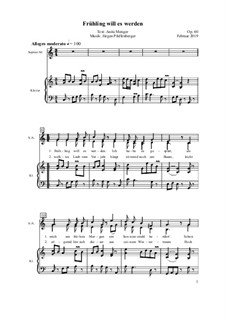 Frühling will es werden, Op.60: Frühling will es werden by Jürgen Pfaffenberger