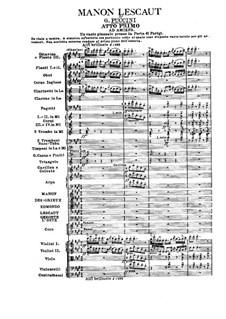 Manon Lescaut : Vollpartitur by Giacomo Puccini