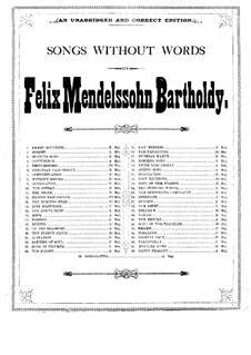 Lieder ohne Worte (Sammlung): Lieder ohne Worte (Sammlung) by Felix Mendelssohn-Bartholdy