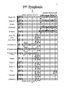 Sinfonie Nr.2 in fis-Moll, Op.16: Vollpartitur by Alexander Glazunov