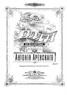 Suite für zwei Klaviere, vierhändig Nr.1, Op.15: Erste und zweite Stimme by Anton Arenski