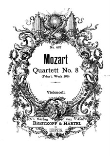 Streichquartett Nr.8 in F-Dur, K.168: Cellostimme by Wolfgang Amadeus Mozart