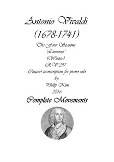 Violinkonzert Nr.4 in f-Moll 'Winter', RV 297: Bearbeitung für Klavier by Antonio Vivaldi
