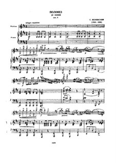Polonaise De Concert For Violin And Piano No 1 In D Major Op 4 Von H Wieniawski Auf Musicaneo partitur fur zwei interpreten solostimme