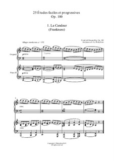 No.1 La Candeur: Für zwei Klaviere by Johann Friedrich Burgmüller