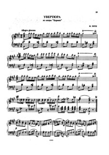 Vollständiger Oper: Ouvertüre, für Klavier by Georges Bizet