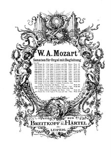 Kirchensonate für zwei Violinen, Orgel und Basso Continuo Nr.5 in F-Dur, K.145: Vollpartitur by Wolfgang Amadeus Mozart