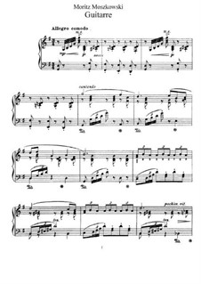 Zwei Stücke für Klavier, Op.45: No.2 Guitarre by Moritz Moszkowski