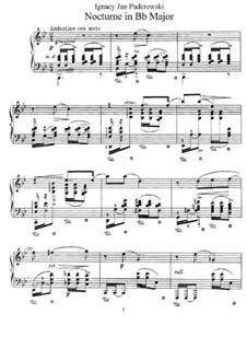 Nocturne in Bb Major: Nocturne in Bb Major by Ignacy Jan Paderewski