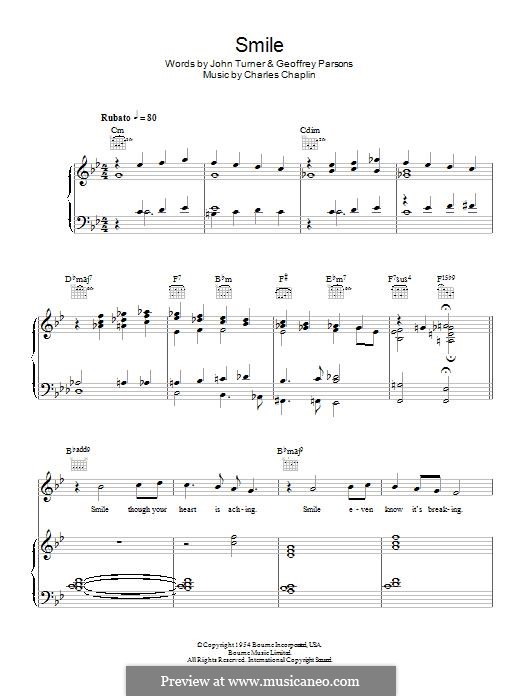 Smile: Für Stimme und Klavier (oder Gitarre) by Charles Chaplin