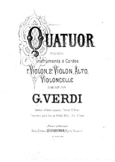 Streichquartett in e-Moll: Violastimme by Giuseppe Verdi