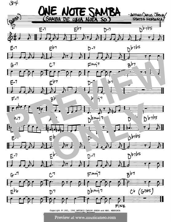 One Note Samba (Samba De Uma Nota): Für Gitarre by Antonio Carlos Jobim