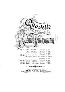 Streichquartett Nr.5 in f-Moll, Op.37: Violinstimme I by Robert Volkmann