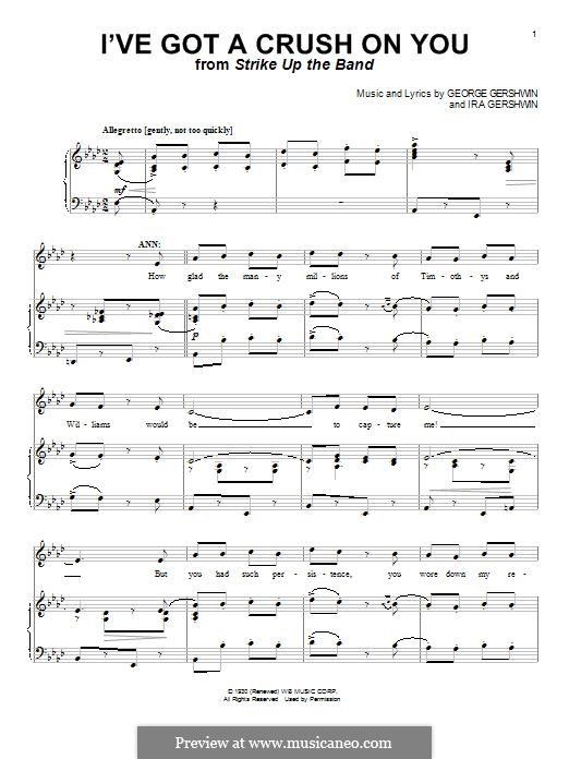 I've Got a Crush on You: Für Stimme und Klavier by George Gershwin